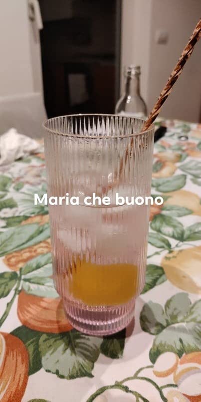 VEMACITY Gin Glasses Bicchiere Gin Tonic Set 2 Bordi Oro