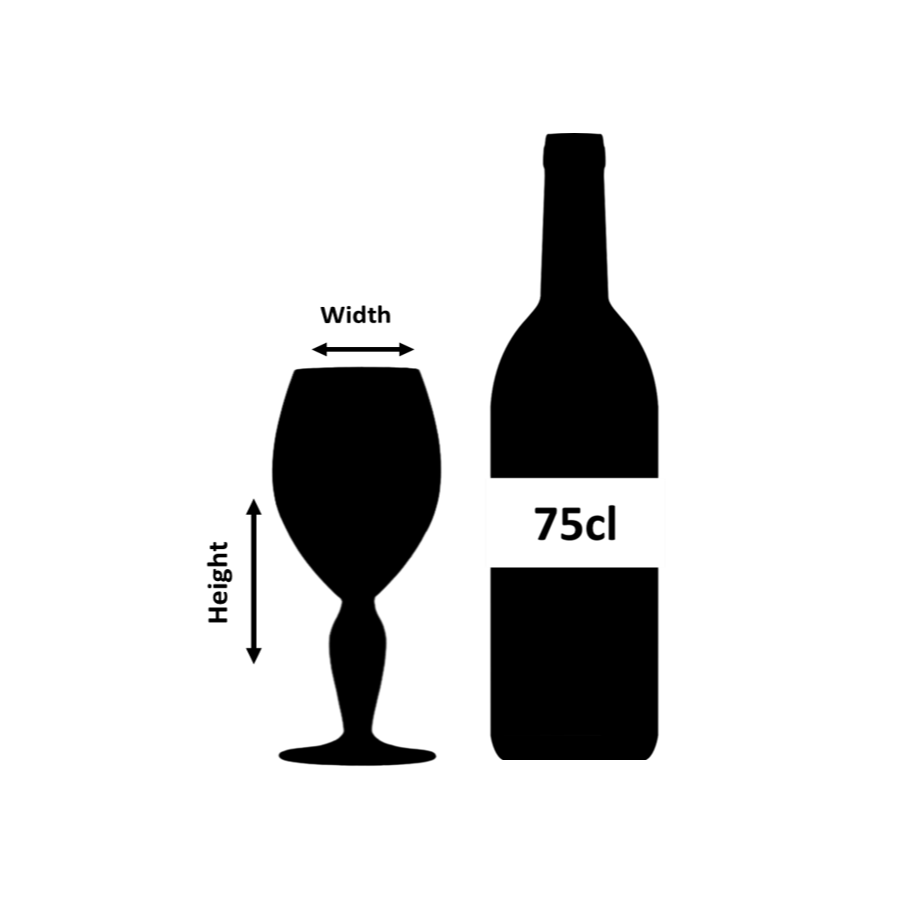 Urban Bar Castello calice vino rosso 38cl fatto a mano