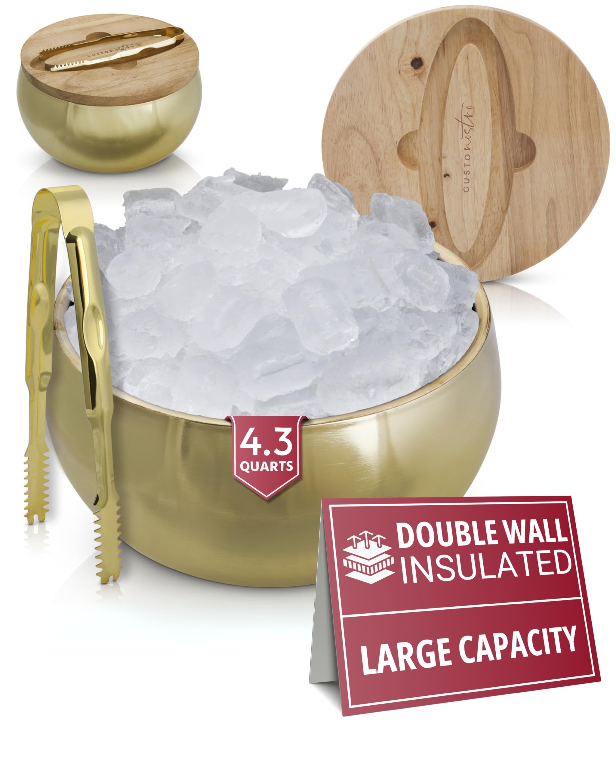 Gusto Nostro Ice Bucket Kit secchiello argento 4,1 L inox
