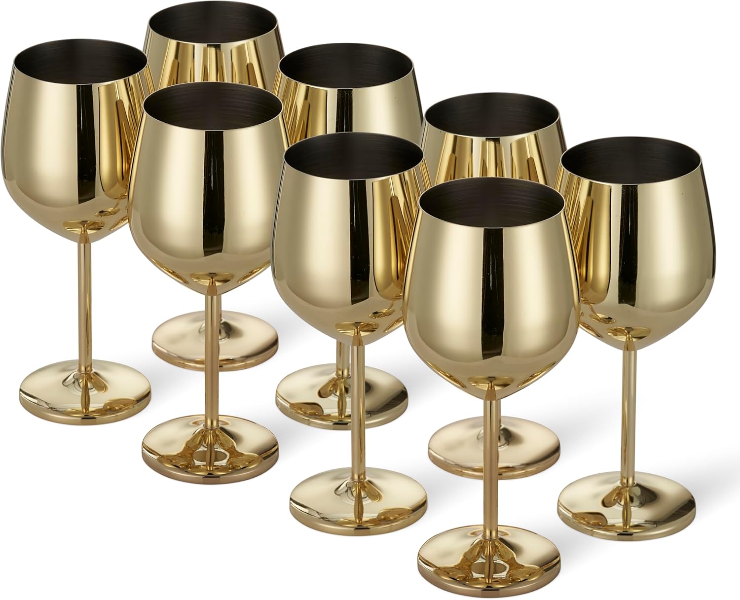 OS Oak & Steel Wine Glasses calici vino oro 4 pezzi