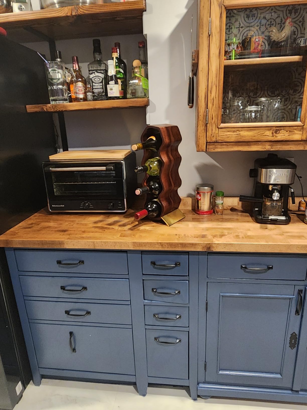 Gusto Nostro Wooden Wine Rack portabottiglie 7 bottiglie acacia