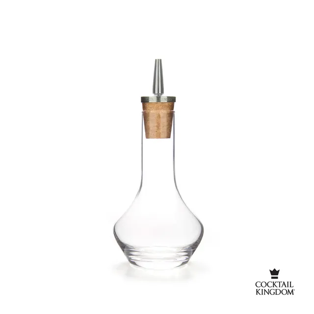 Cocktail Kingdom Bitters Bottle 50ml con tappo pourer dasher in acciaio, vetro