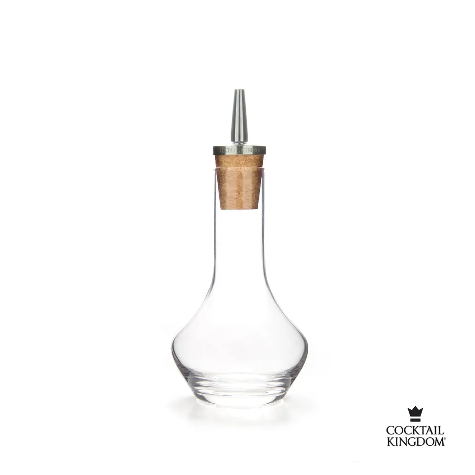 Cocktail Kingdom Bitters Bottle 50ml con tappo pourer dasher in acciaio, vetro