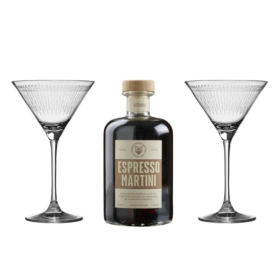 Urban Bar Cocktail Kits Bundle Espresso Martini 2 Calici