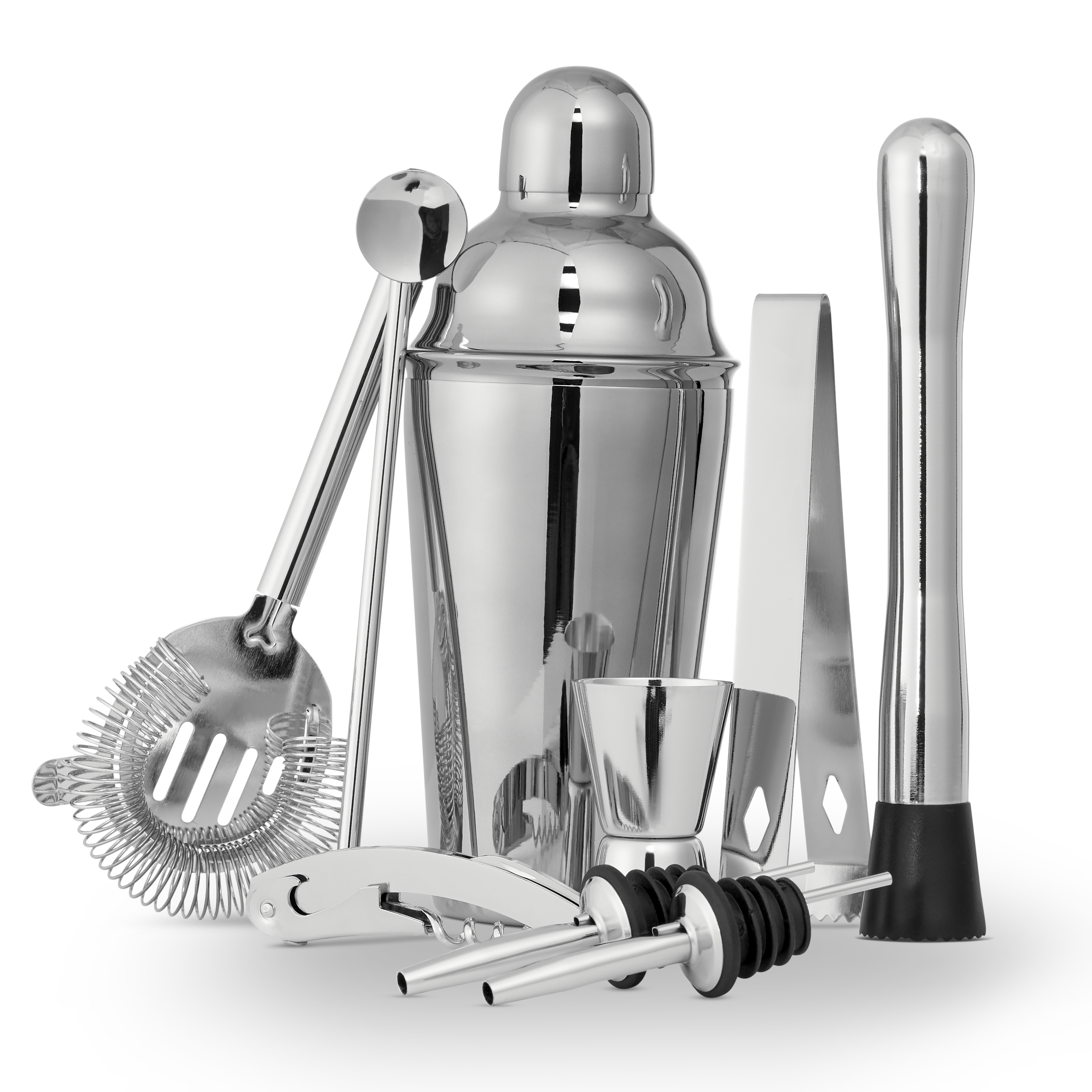 Oak & Steel Cocktail Sets shaker set 10 pezzi argento