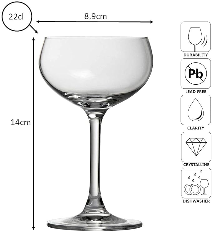 Urban Bar Retro coppa champagne 21cl box 4 pezzi