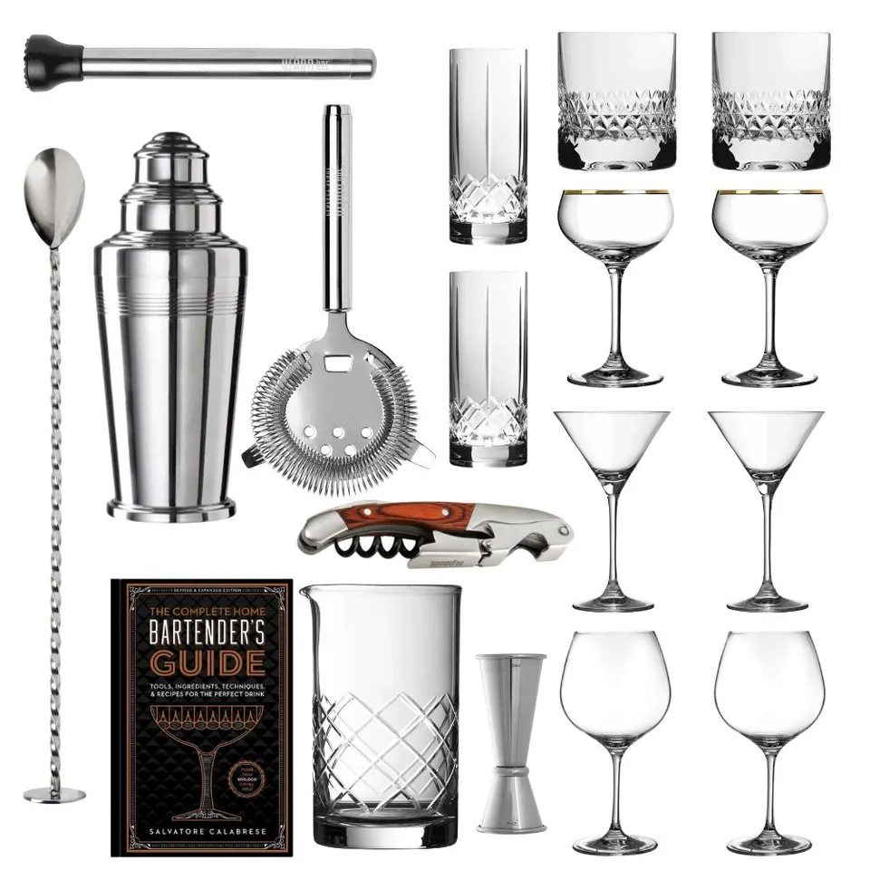 Urban Bar Cocktail Kits set 18 pezzi barman vetro