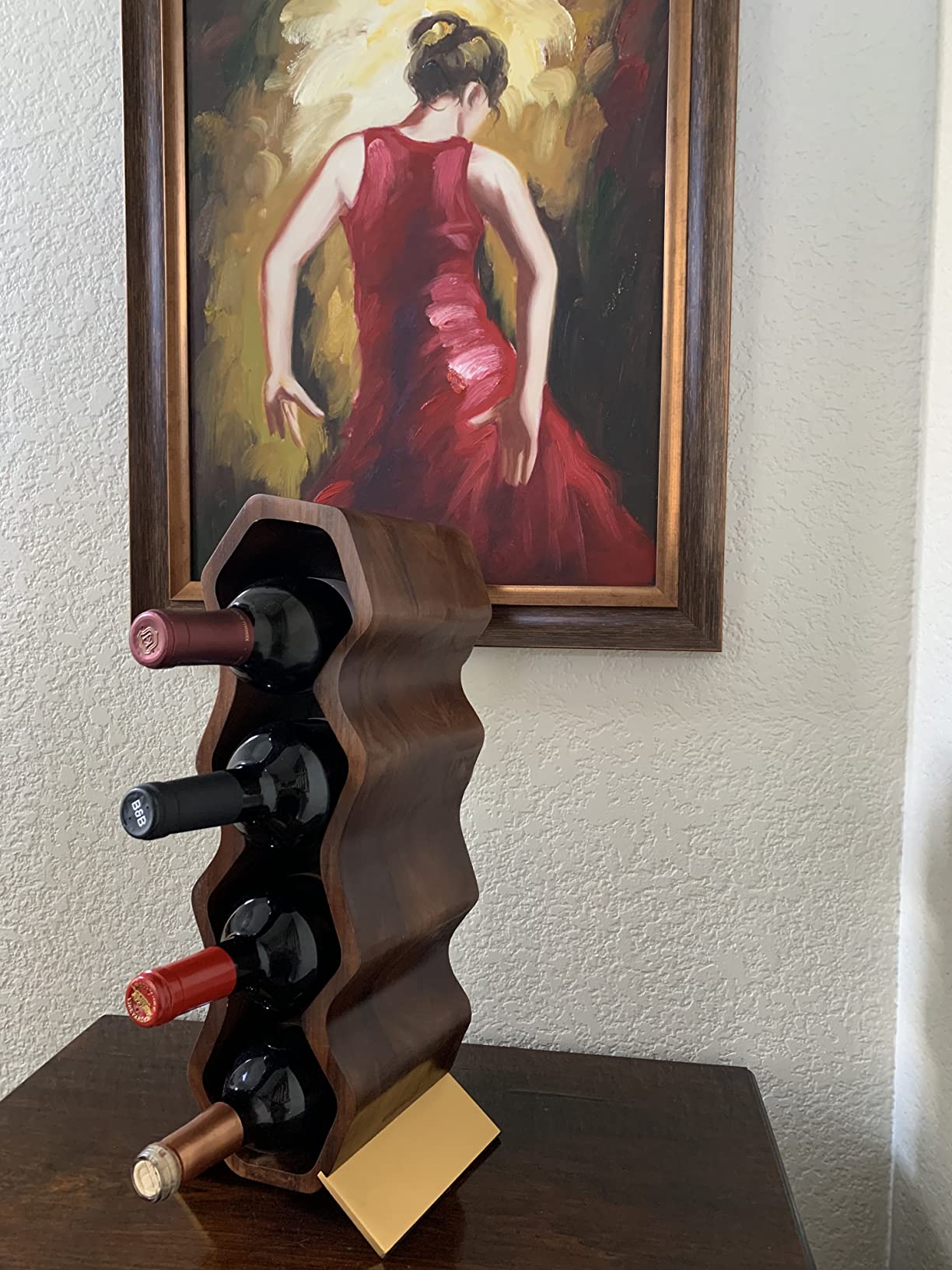 Gusto Nostro Wooden Wine Rack portabottiglie 7 bottiglie acacia