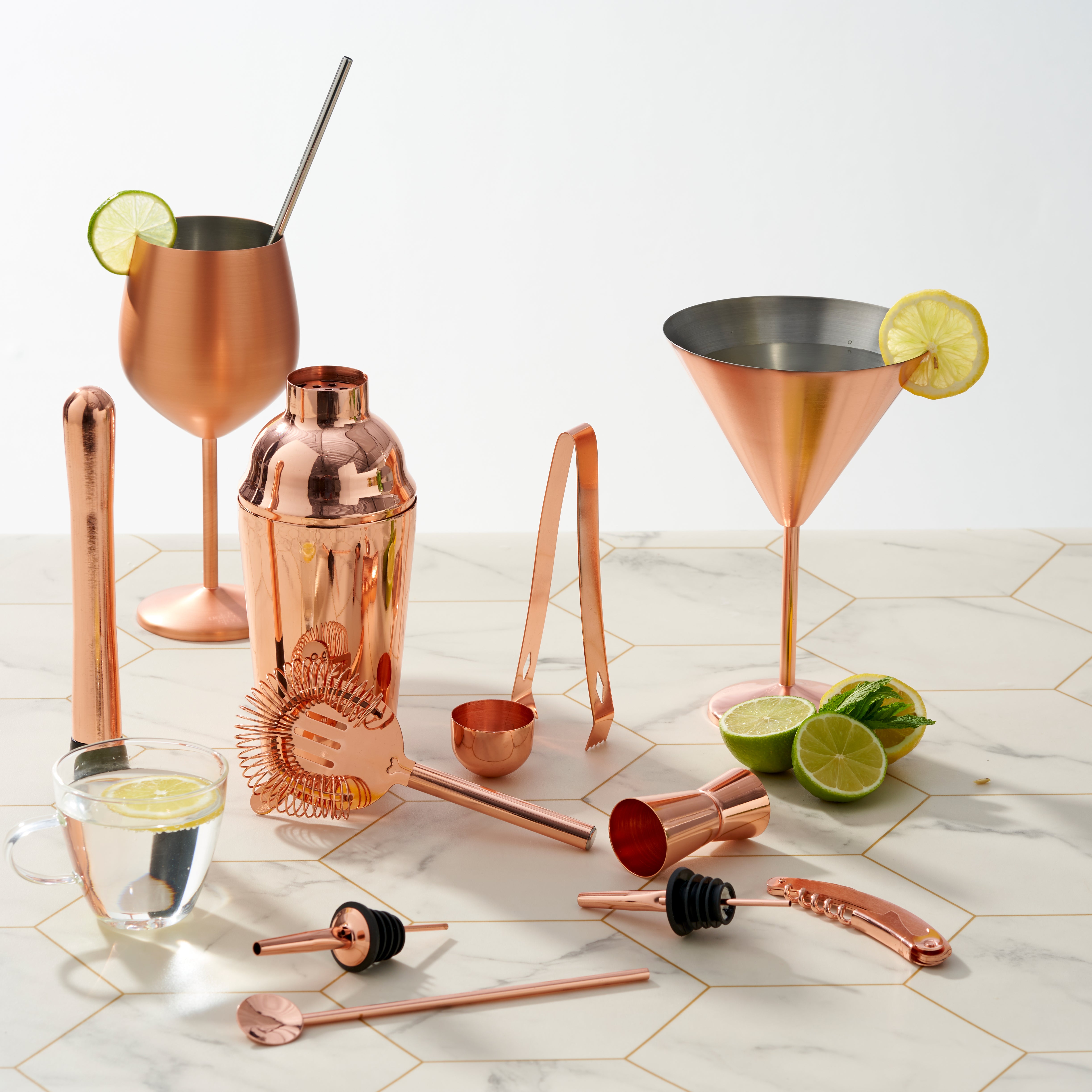 Oak & Steel Cocktail Sets shaker set 10 pezzi oro rosa