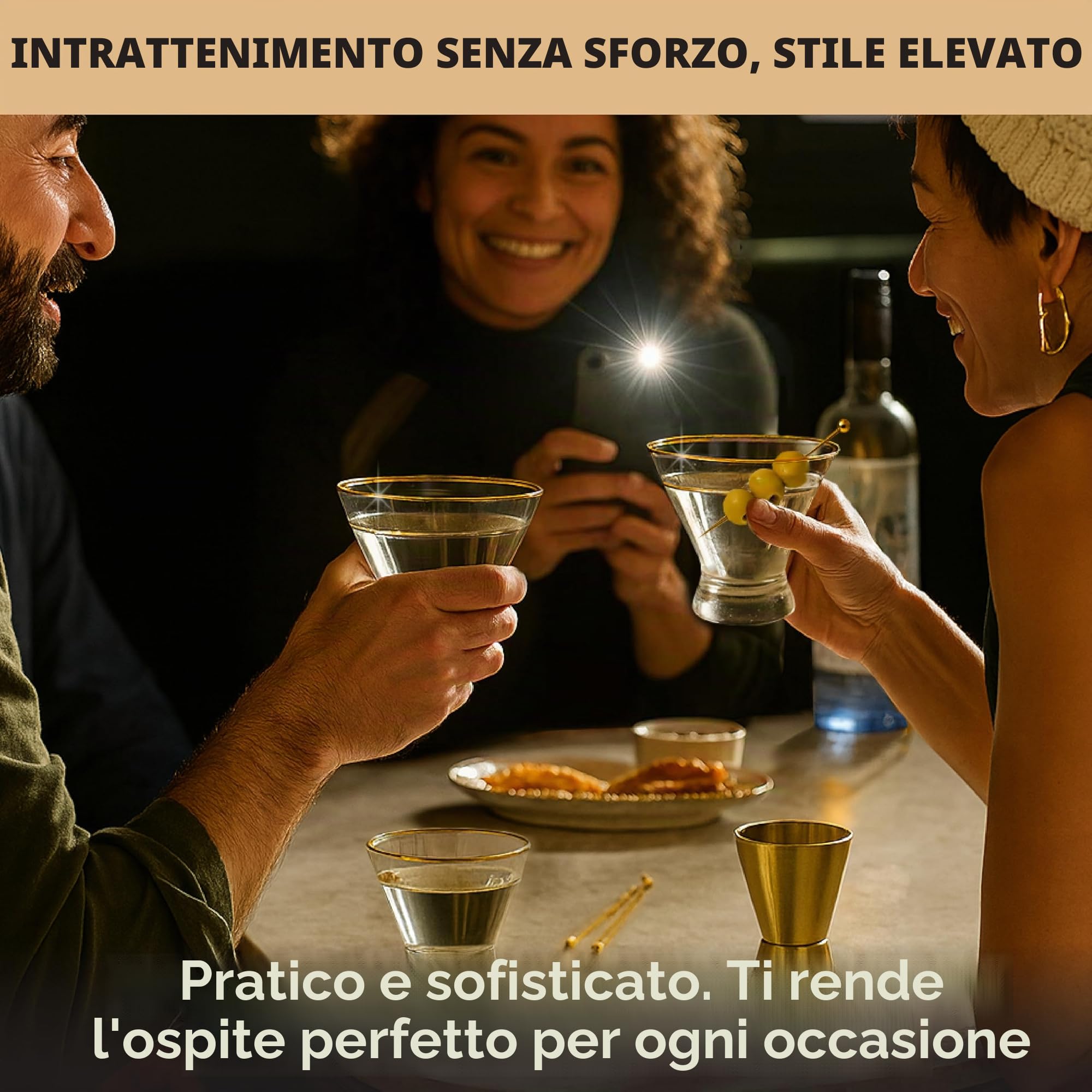 VEMACITY Cocktail Glasses Martini Senza Stelo 4pz 236ml