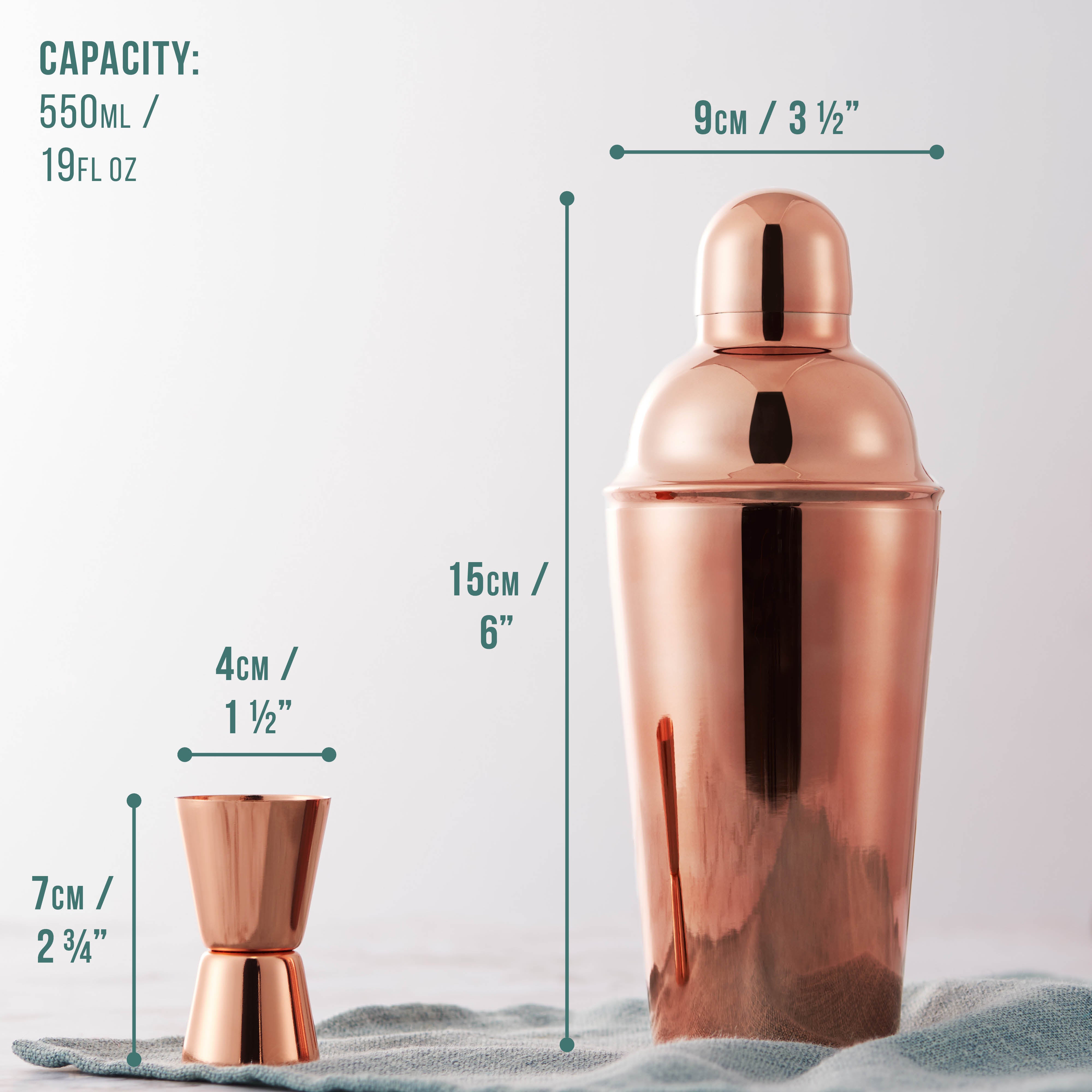 Oak & Steel Cocktail Sets shaker set 10 pezzi oro rosa