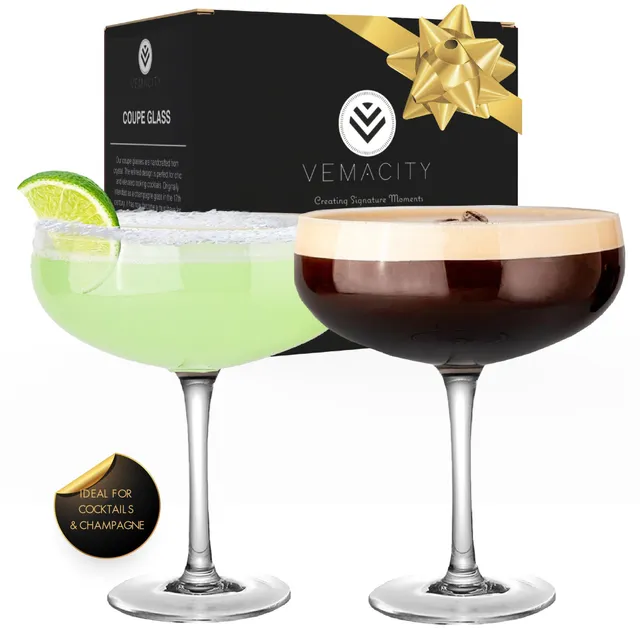Vemacity Cocktail Glasses coppa cocktail 2 pz 280 ml cristallo