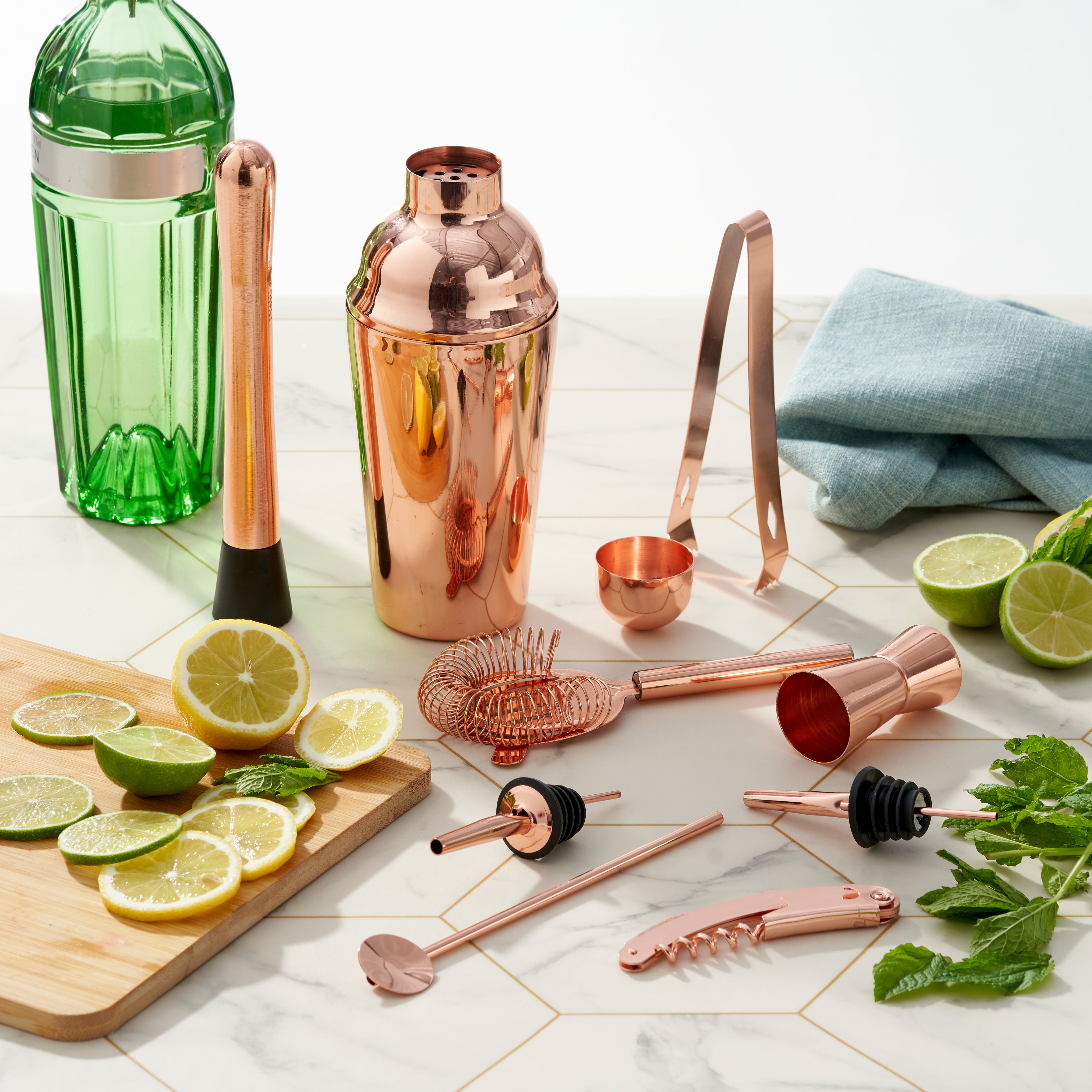 Oak & Steel Cocktail Sets shaker set 10 pezzi oro rosa
