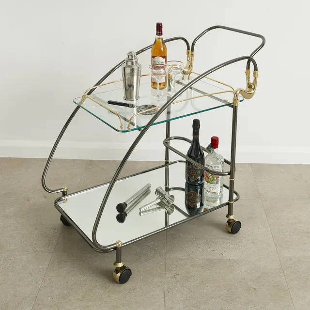 Urban Bar Vintage Trolley carrello bar specchio italiano