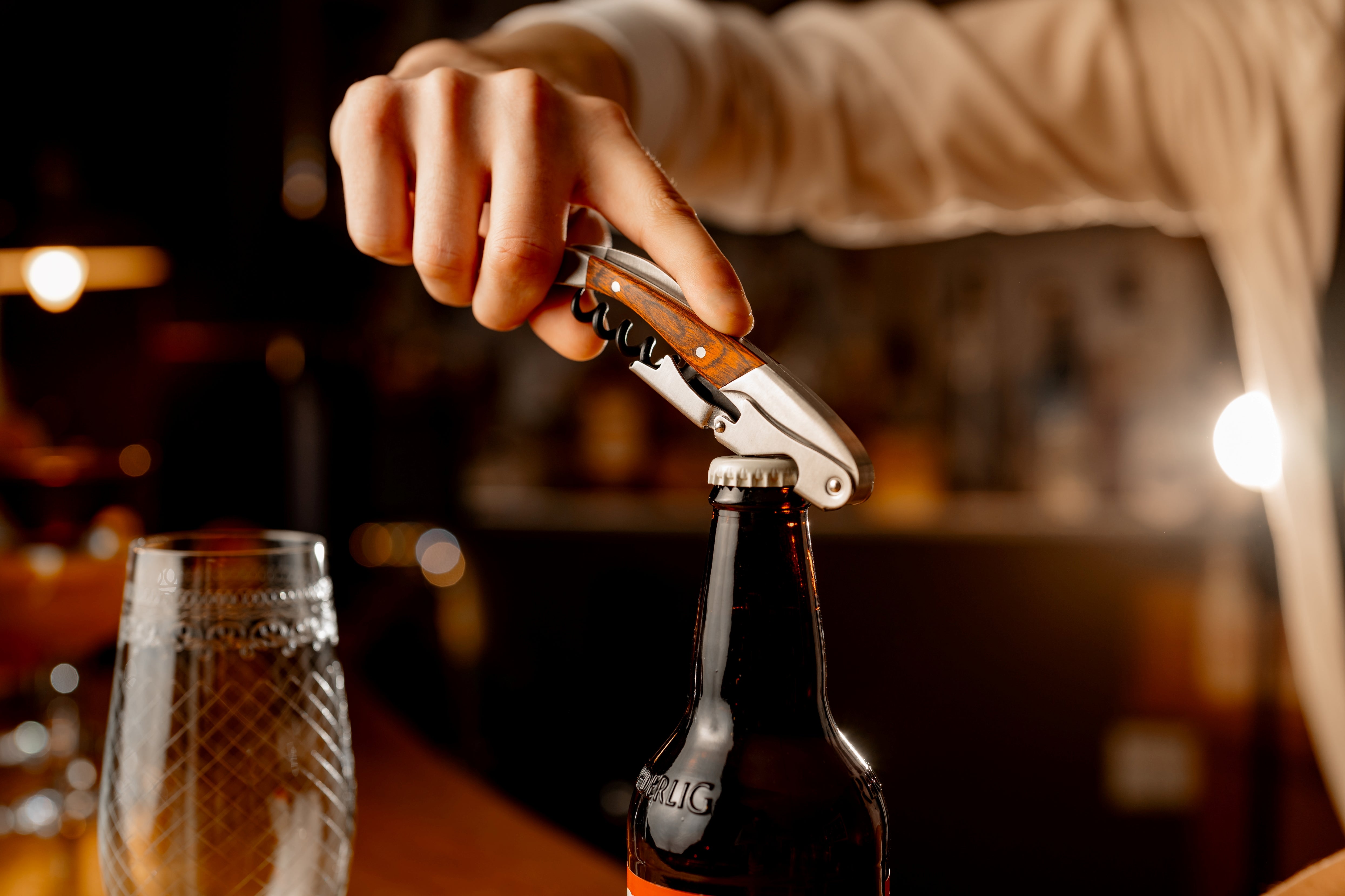 Urban Bar Cavatappi Cameriere Legno Acciaio 3 in 1