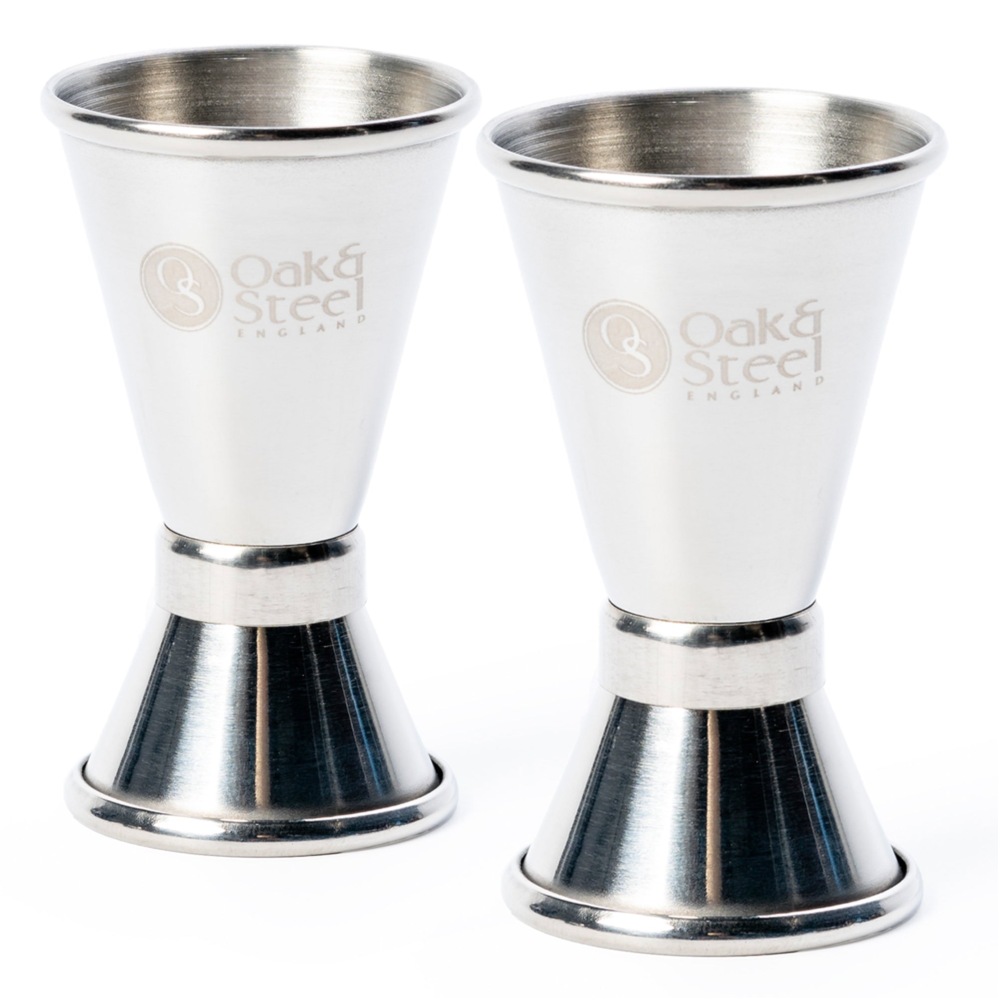 Oak & Steel jigger doppio acciaio cocktail 2 pezzi