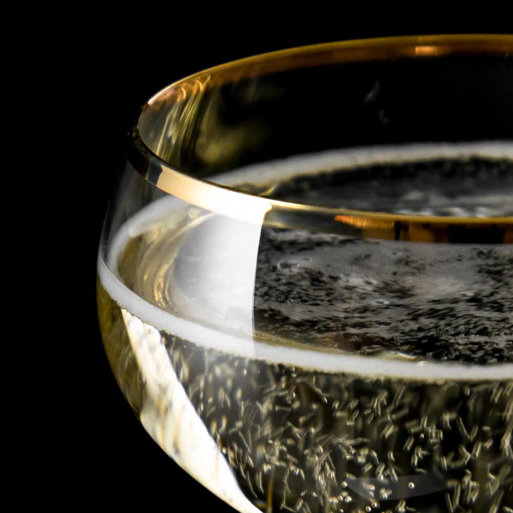 Urban Bar Gold Rim coppa champagne cristallo 21cl oro