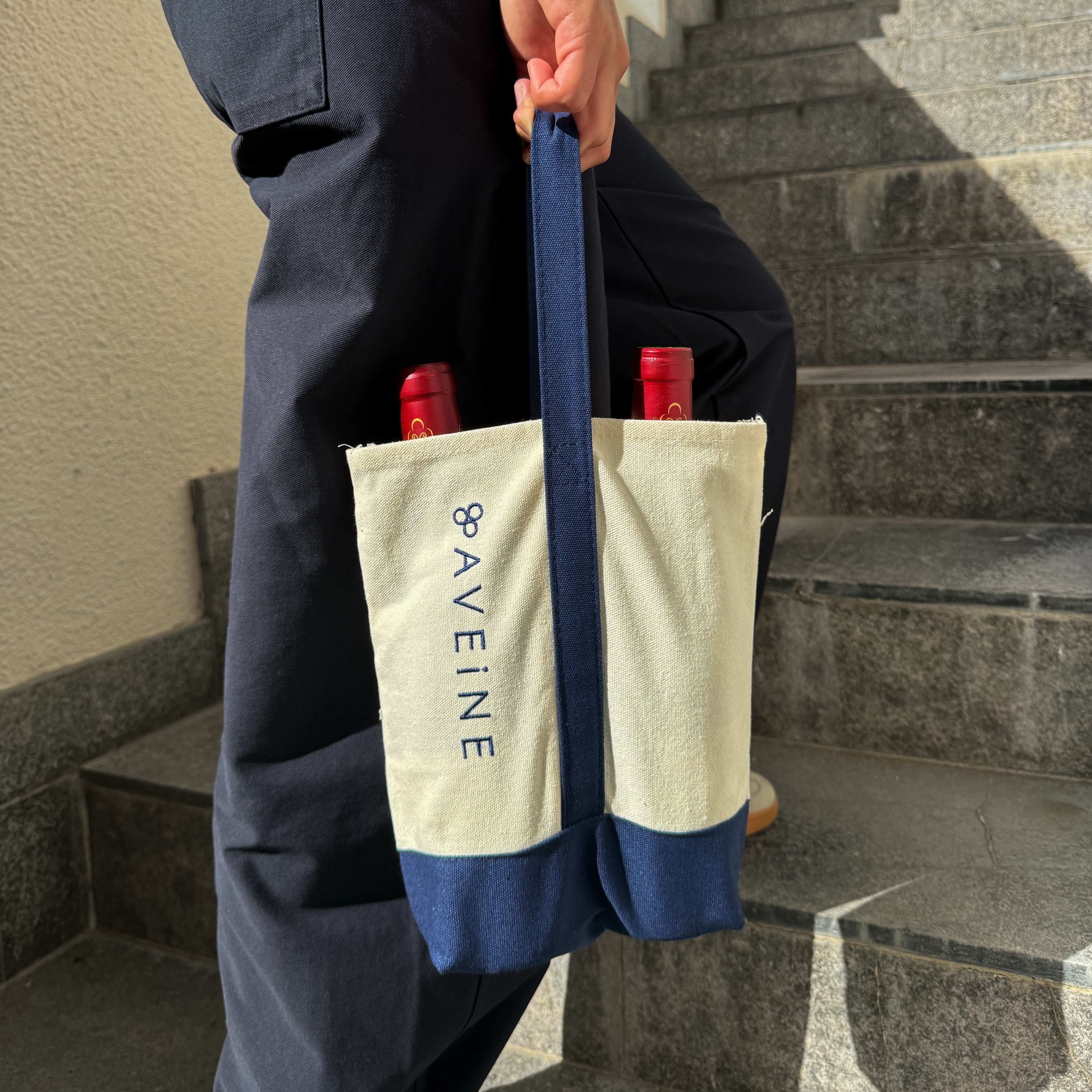 Aveine Accessories Wine Bag Borsa Vino 2 Bottiglie con Logo