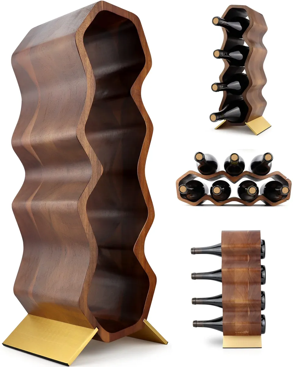 Gusto Nostro Wooden Wine Rack portabottiglie 7 bottiglie acacia