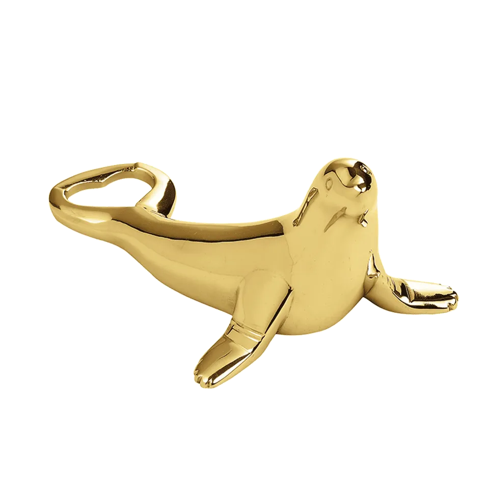 Urban Bar Accessories apribottiglie foca oro acciaio