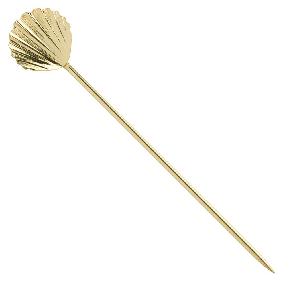Urban Bar Gold Scallop stecchini cocktail 11cm oro 6 pezzi