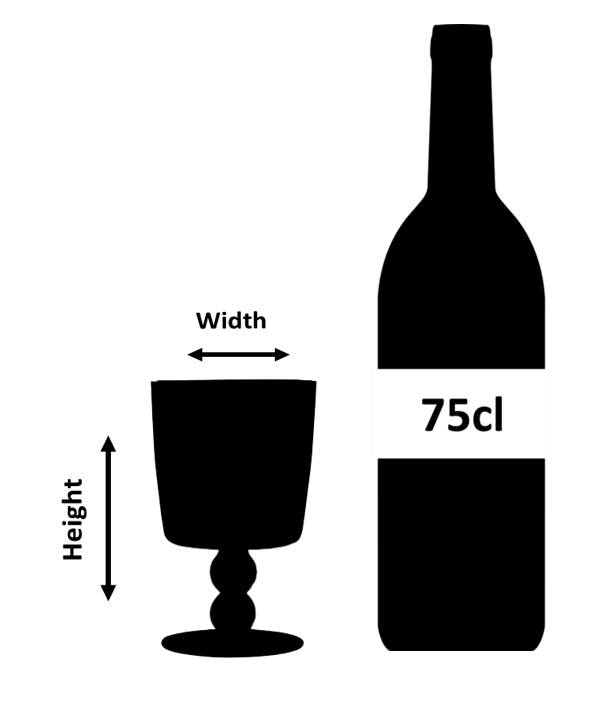 Urban Bar Goblet calice vino 30cl vetro fatto a mano