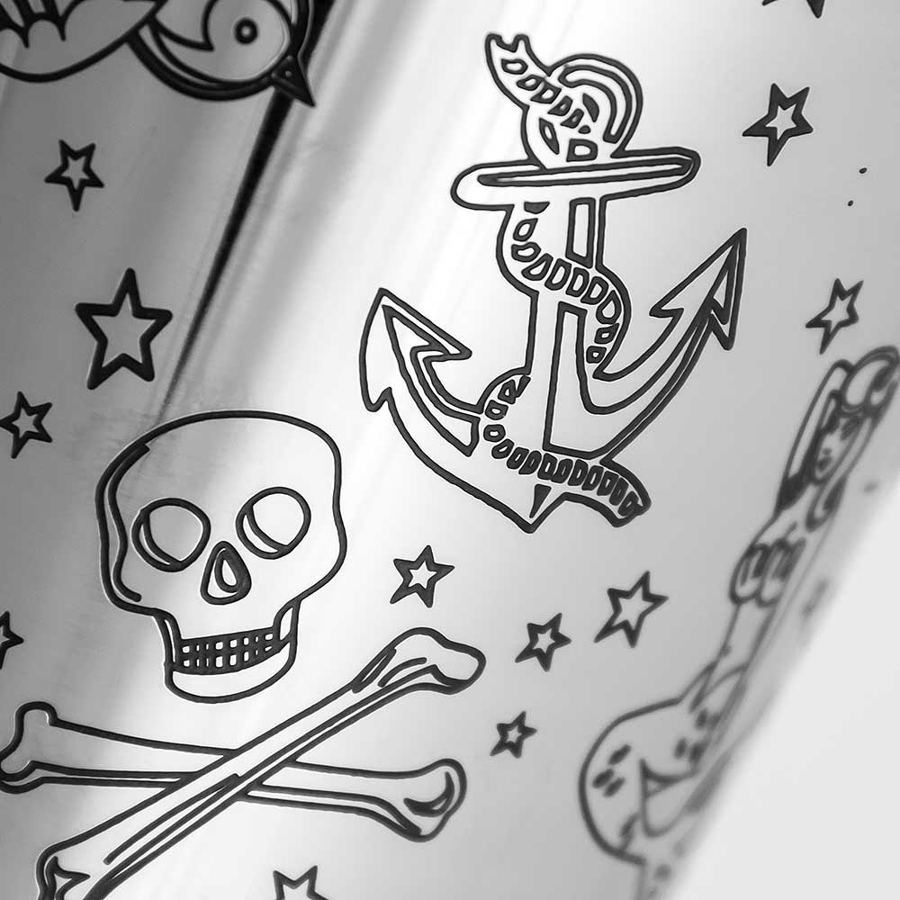 Urban Bar Tattoo Shaker Cocktail 75cl in Acciaio