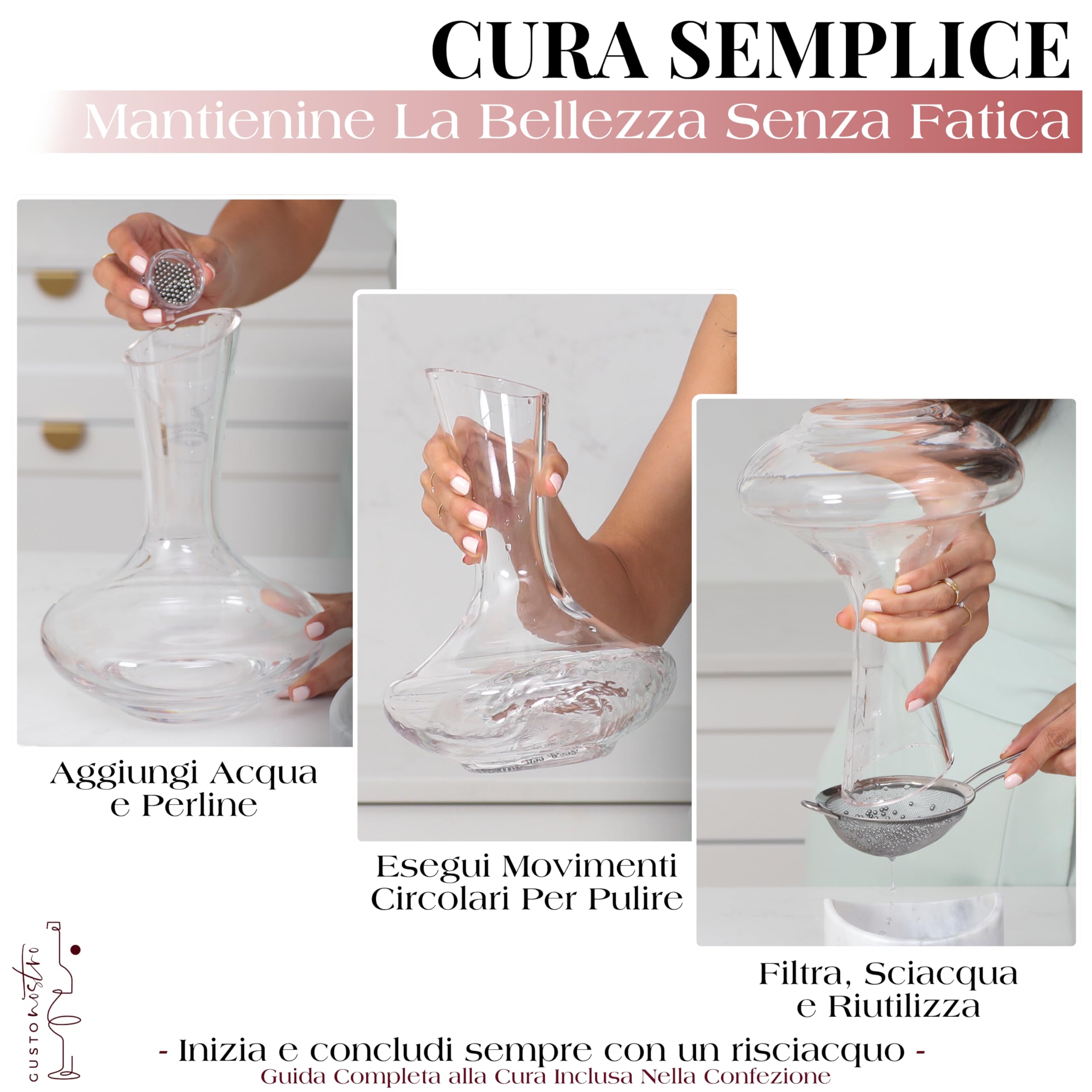Gusto Nostro Wine Decanters decanter 750 ml tappo marmo