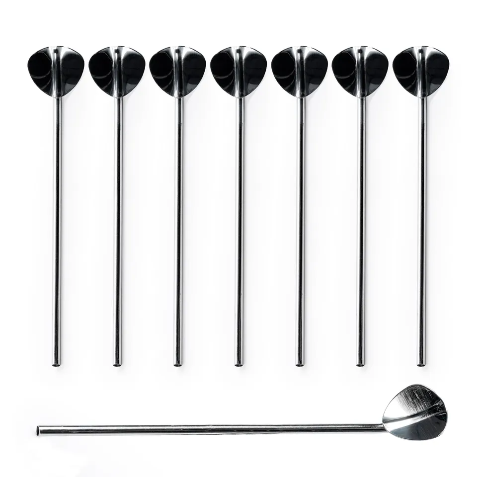 OS Oak & Steel Bar Spoon Cocktail Acciaio 20 cm 8 Pezzi