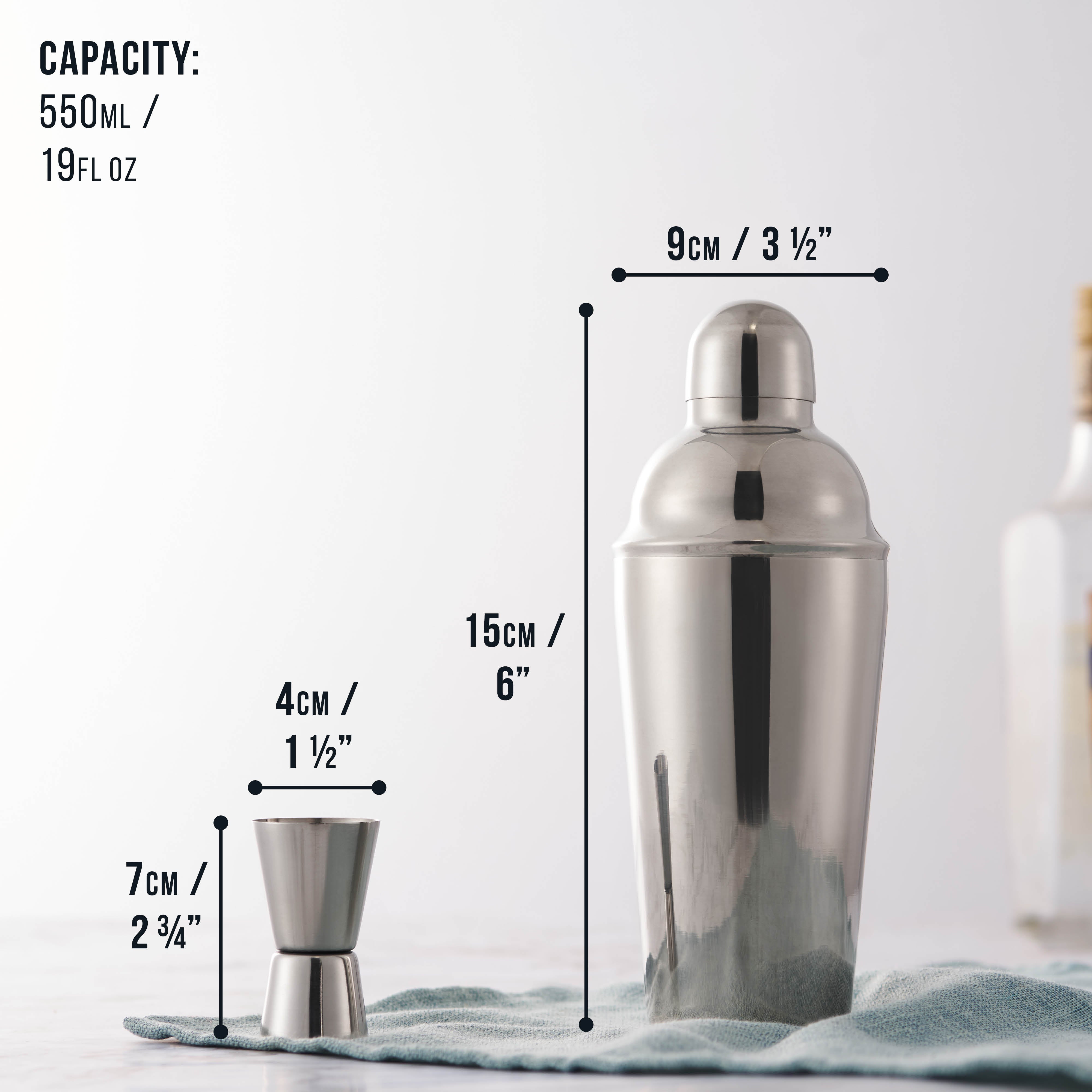 Oak & Steel Cocktail Sets shaker set 10 pezzi argento