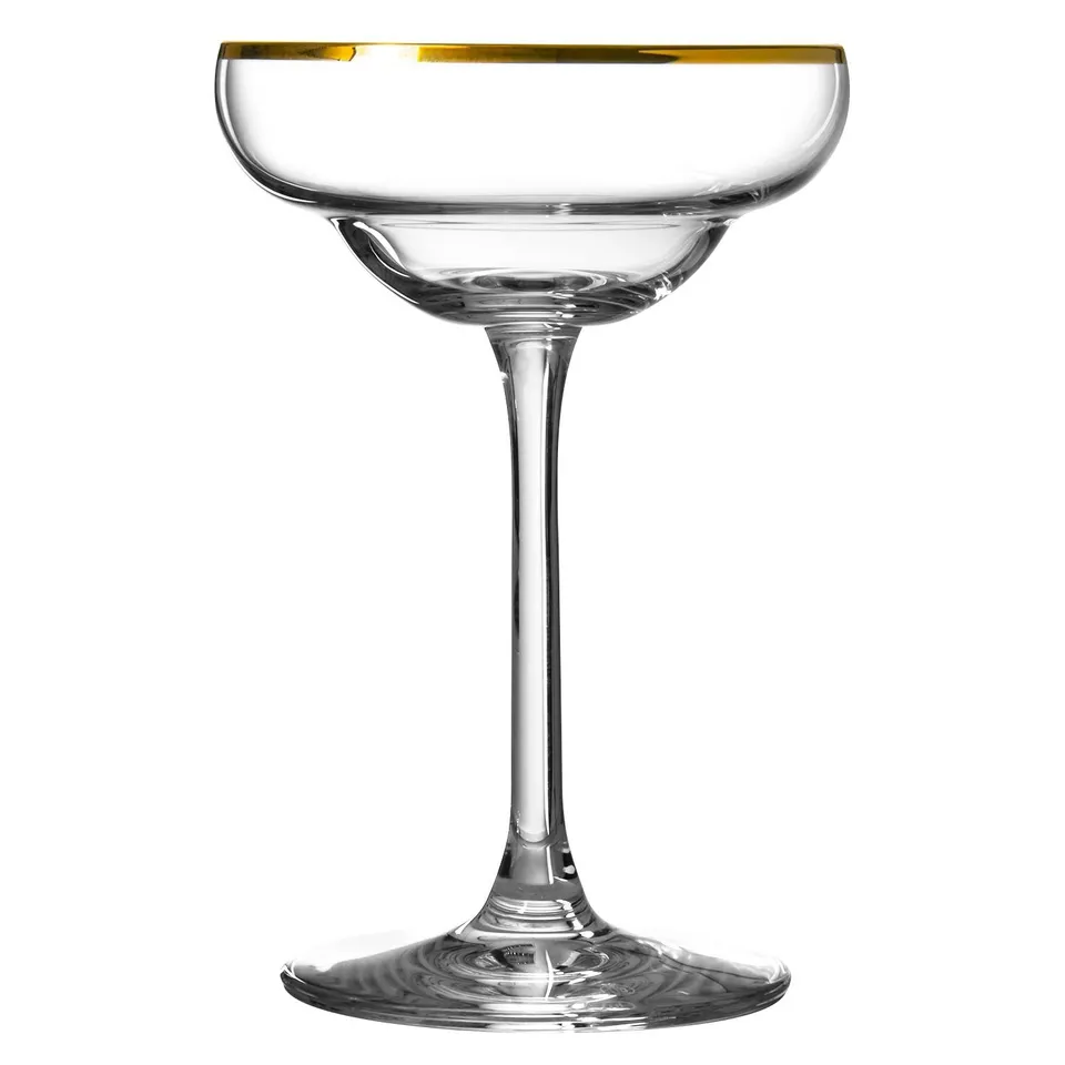 Urban Bar Cocktail Glassware Gold Rim Coley Coupe 17cl cristallo