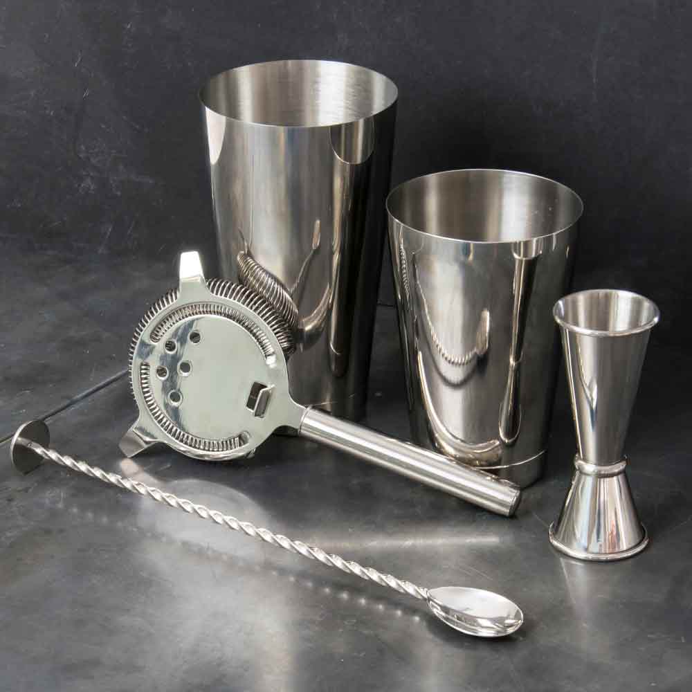 Urban Bar Cocktail Set 5 pezzi shaker acciaio