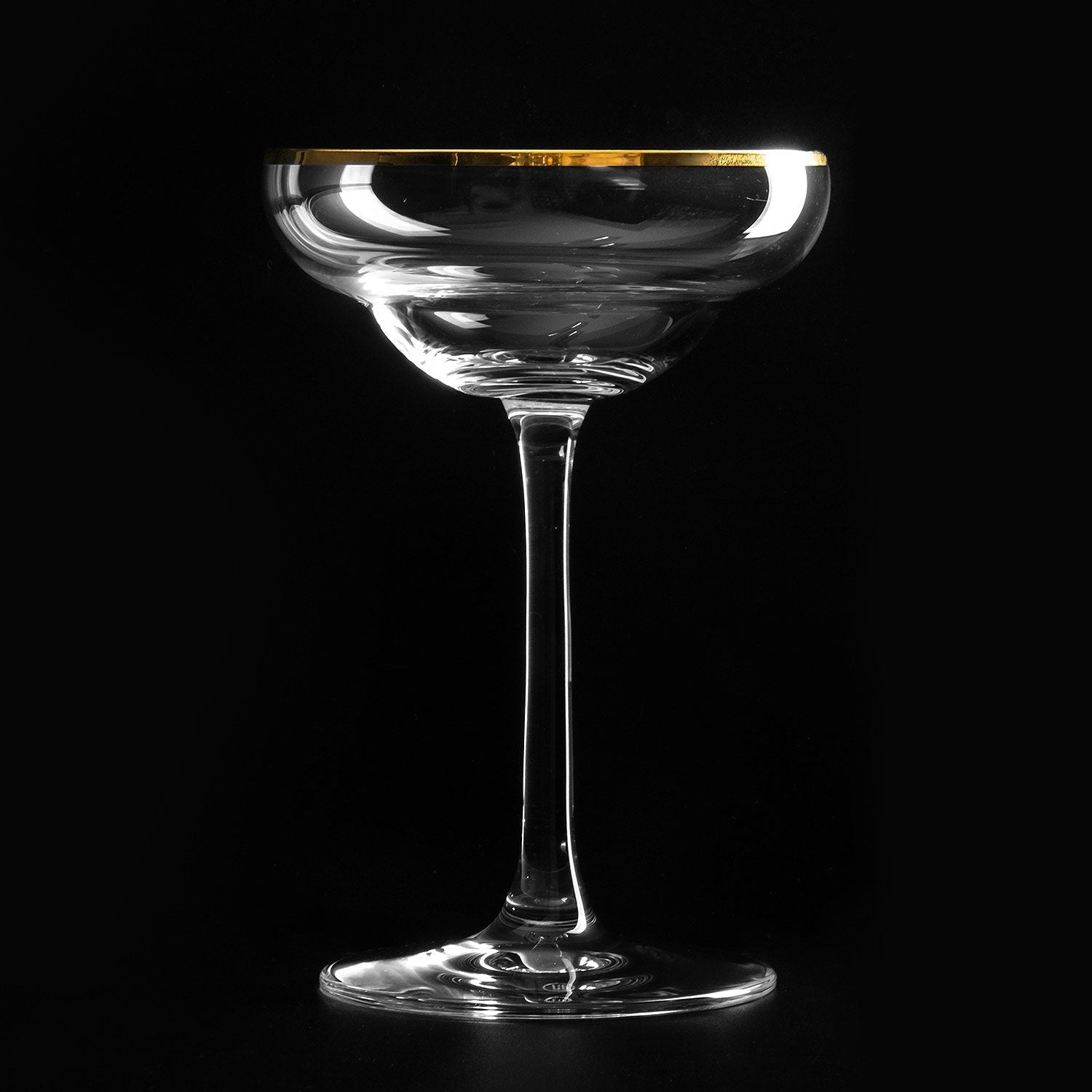Urban Bar Cocktail Glassware Gold Rim Coley Coupe 17cl cristallo