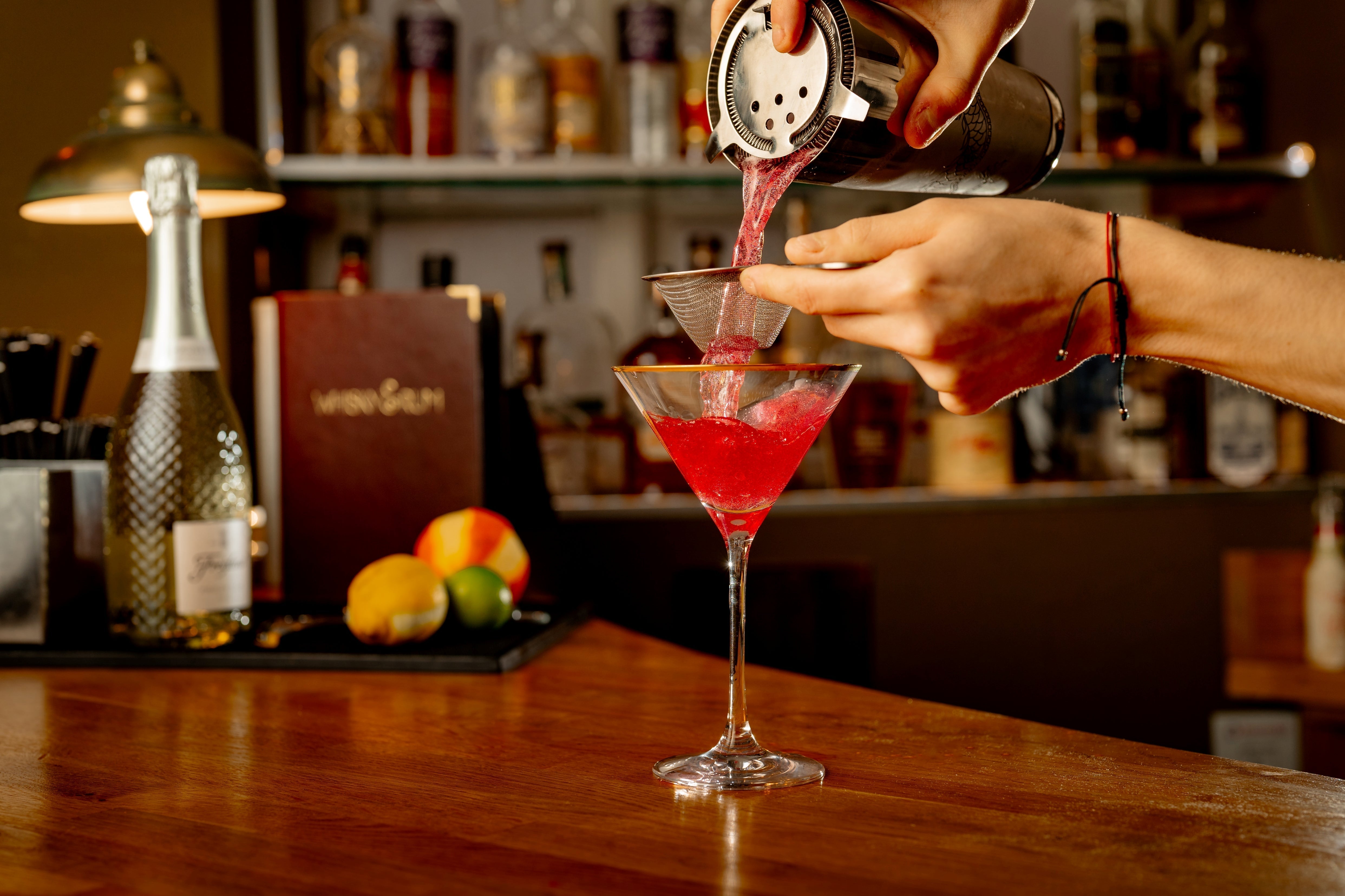 Urban Bar Verdot Coppa Martini Bordo Oro 21 cl 6 pz