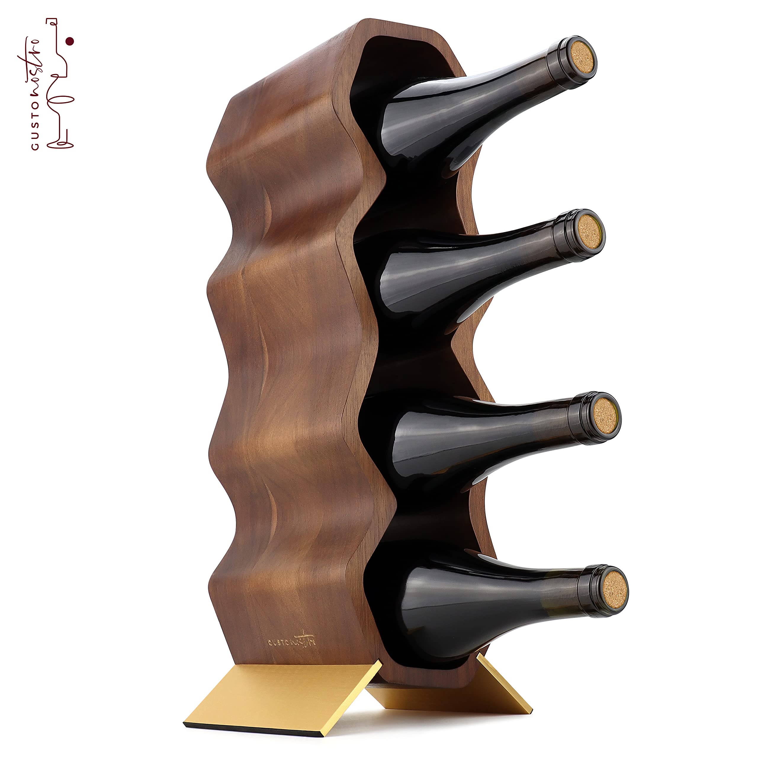 Gusto Nostro Wooden Wine Rack portabottiglie 7 bottiglie acacia