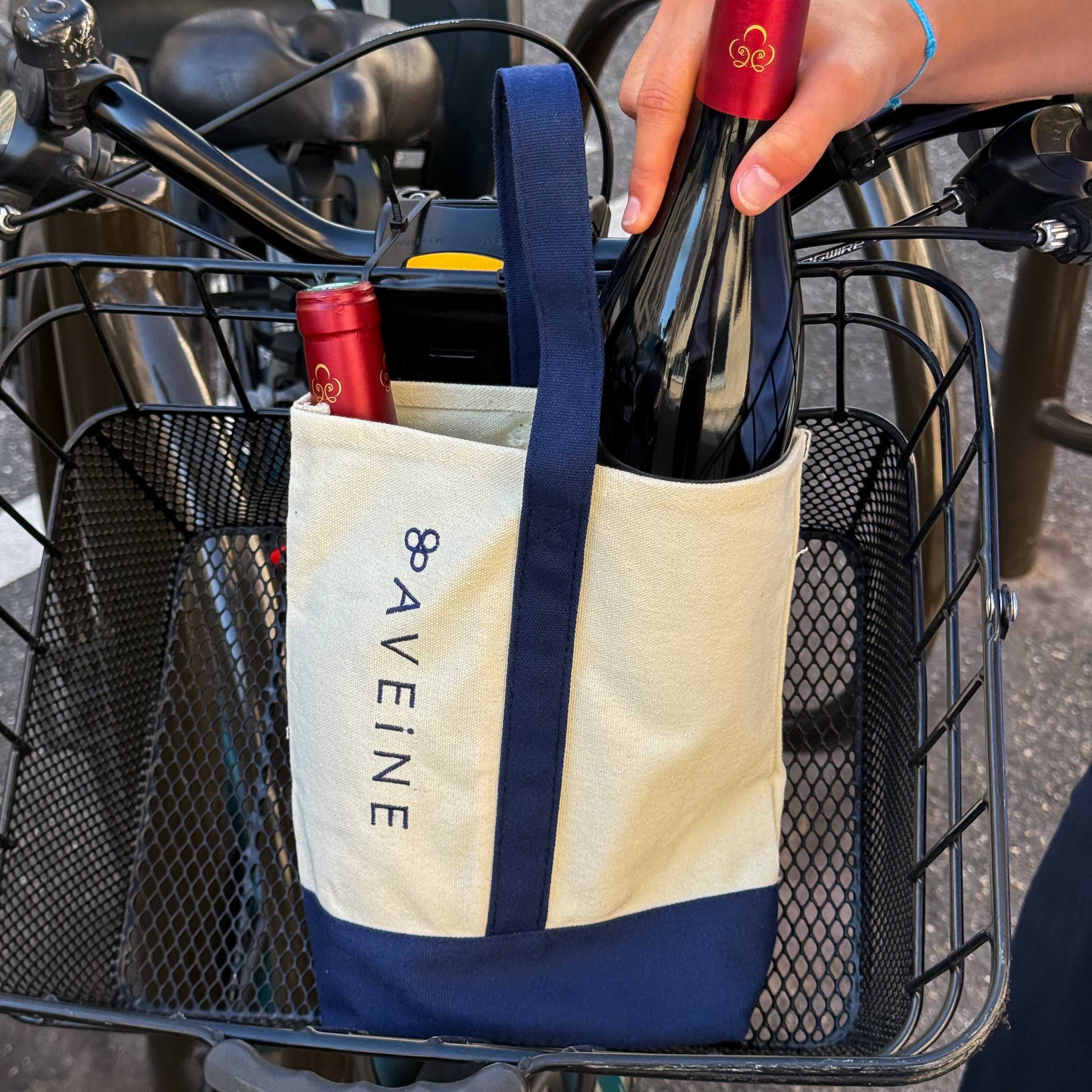 Aveine Accessories Wine Bag Borsa Vino 2 Bottiglie con Logo