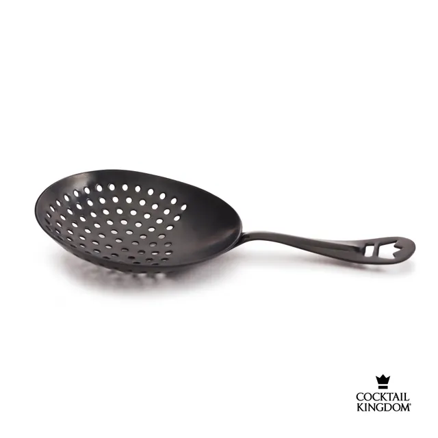 Cocktail Kingdom Premium Julep Strainer nero opaco, colino per mixing glass