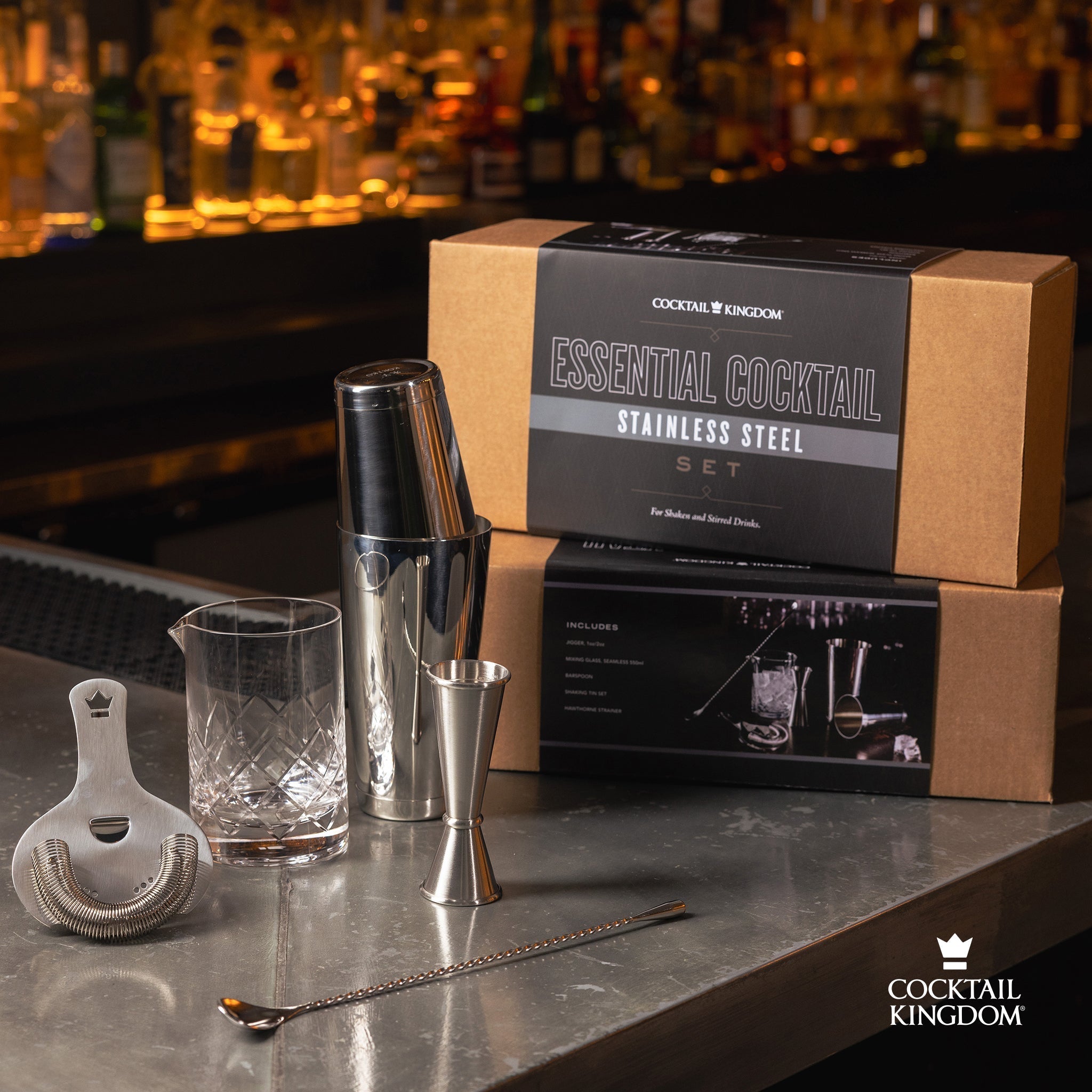 Cocktail Kingdom Set Cocktail Acciaio 5 pz Essential