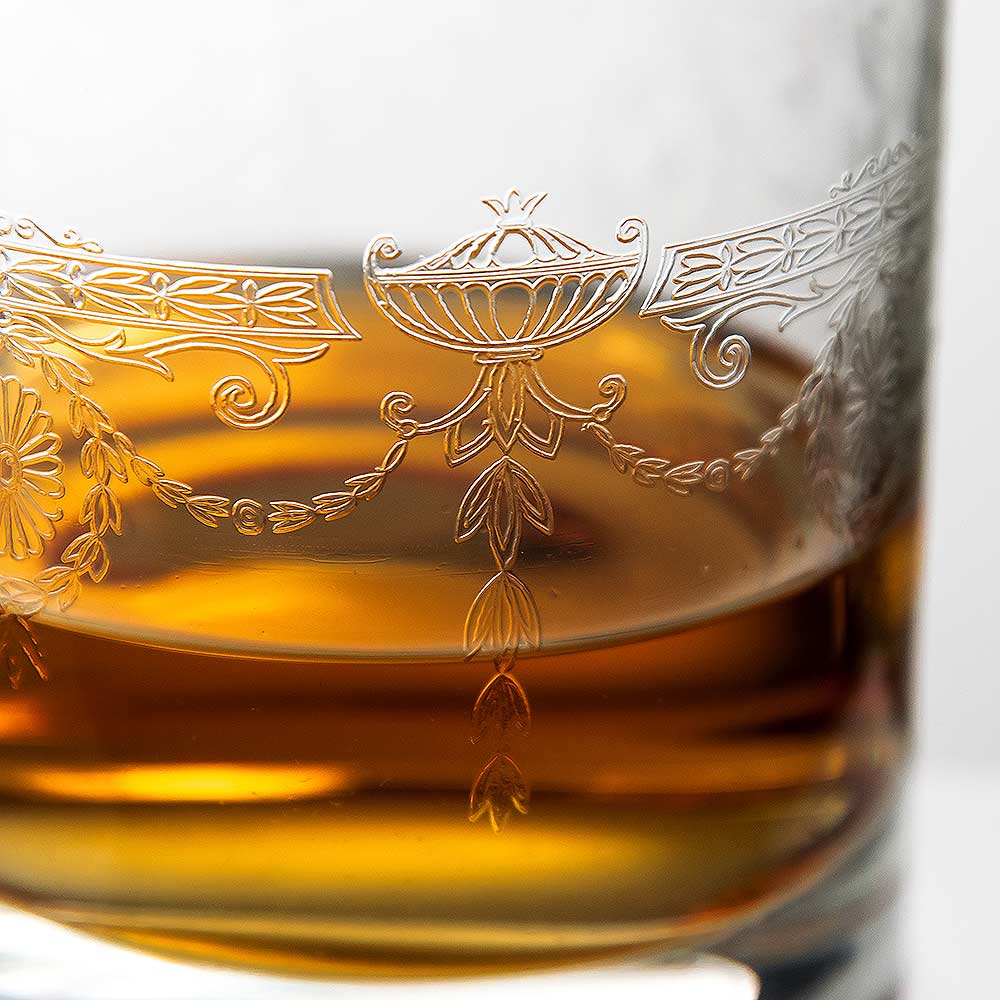 Urban Bar 1890 tumbler whisky 30 cl cristallo vintage floreale