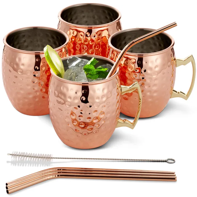 Oak & Steel Tumblers Tazza Moscow Mule Acciaio 4 Pezzi