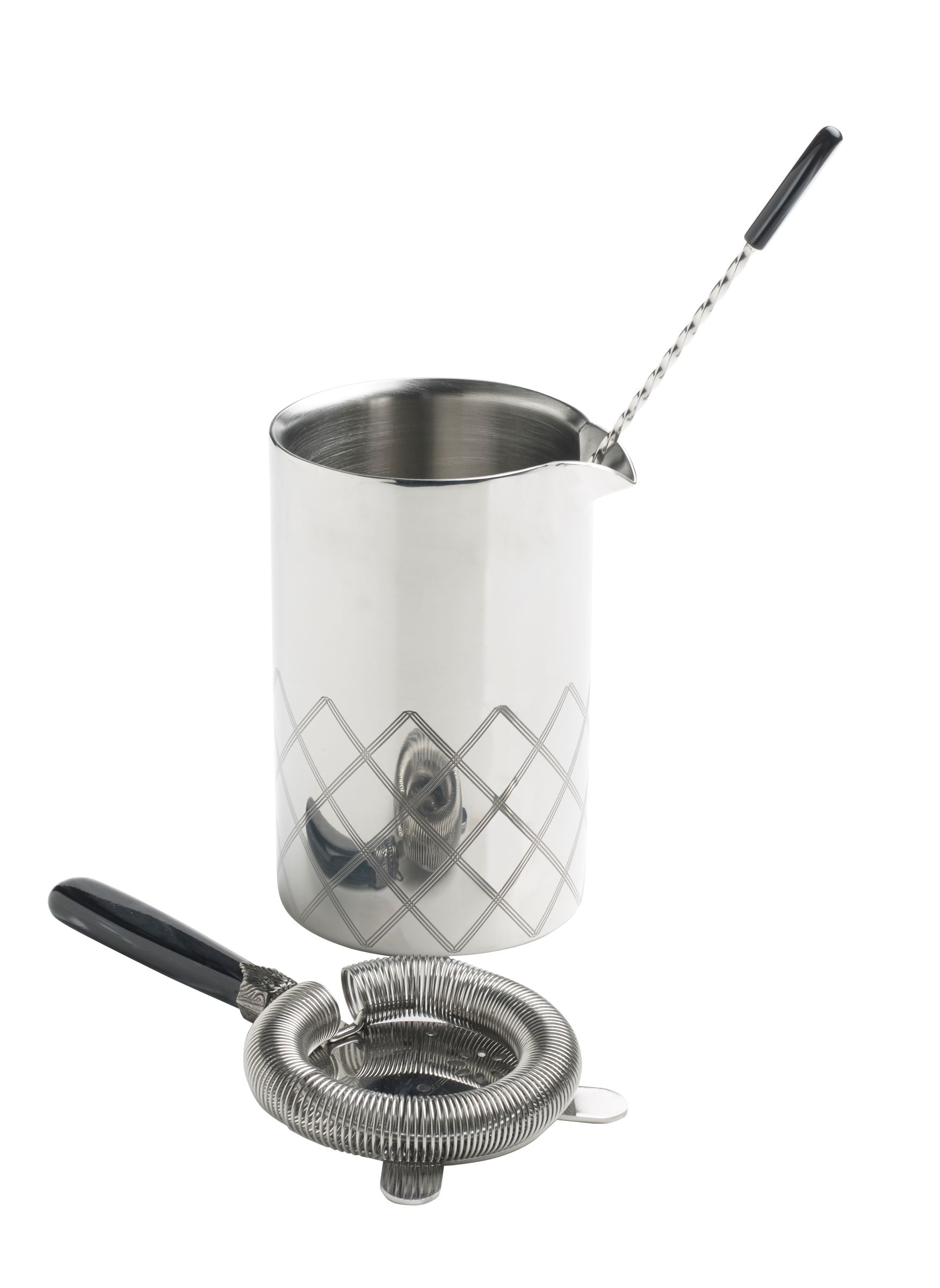 Urban Bar Mixing Glasses Double Walled Diamond Cut Mixing Tin 70cl acciaio