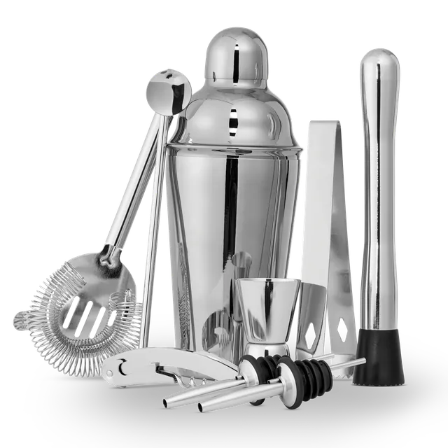 Oak & Steel Cocktail Sets shaker set 10 pezzi argento