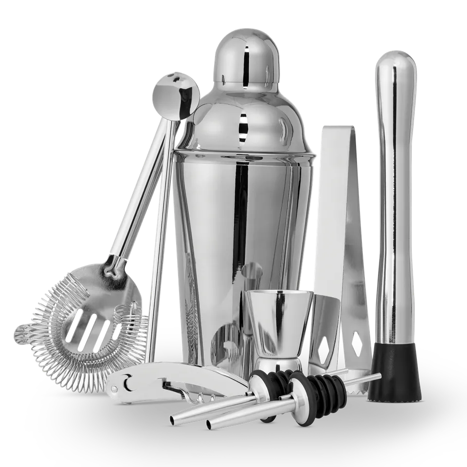 Oak & Steel Cocktail Sets shaker set 10 pezzi argento