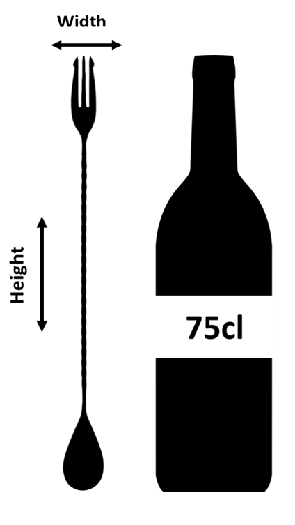 Urban Bar Trident Bar Spoon 30cm cucchiaino bar acciaio