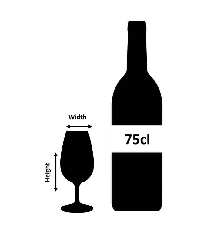 Urban Bar Distillery Bicchiere Whisky 14cl con Tacche