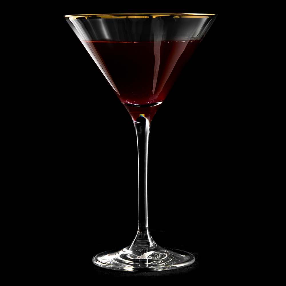 Urban Bar Verdot Coppa Martini Bordo Oro 21 cl 6 pz