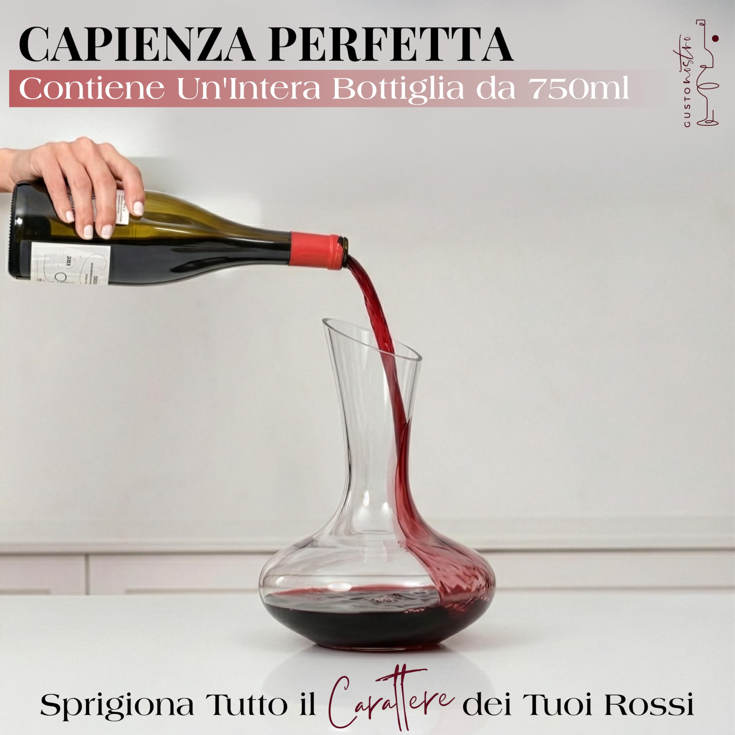 Gusto Nostro Wine Decanters decanter 750 ml tappo marmo
