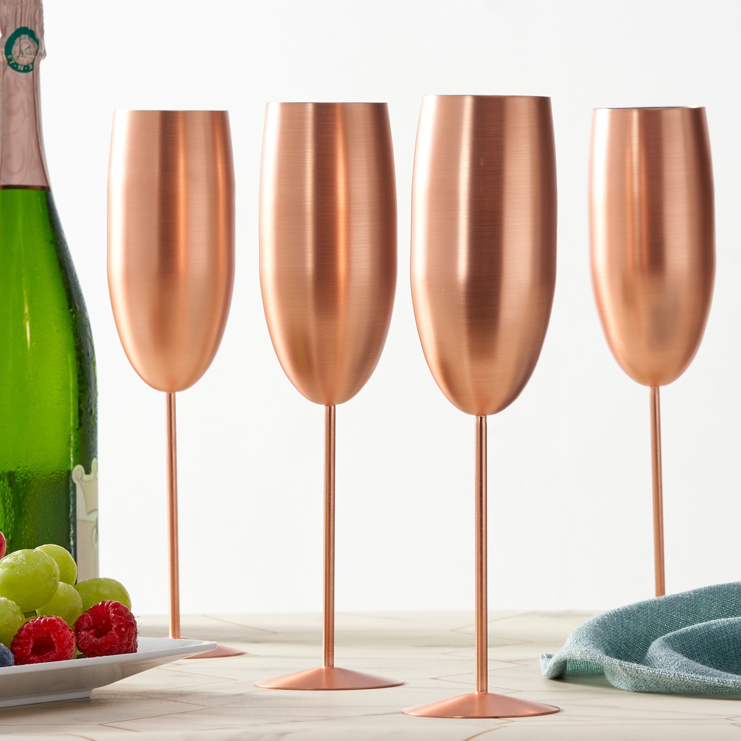 OS Oak & Steel Flutes flute champagne oro rosa opaco 4 pezzi