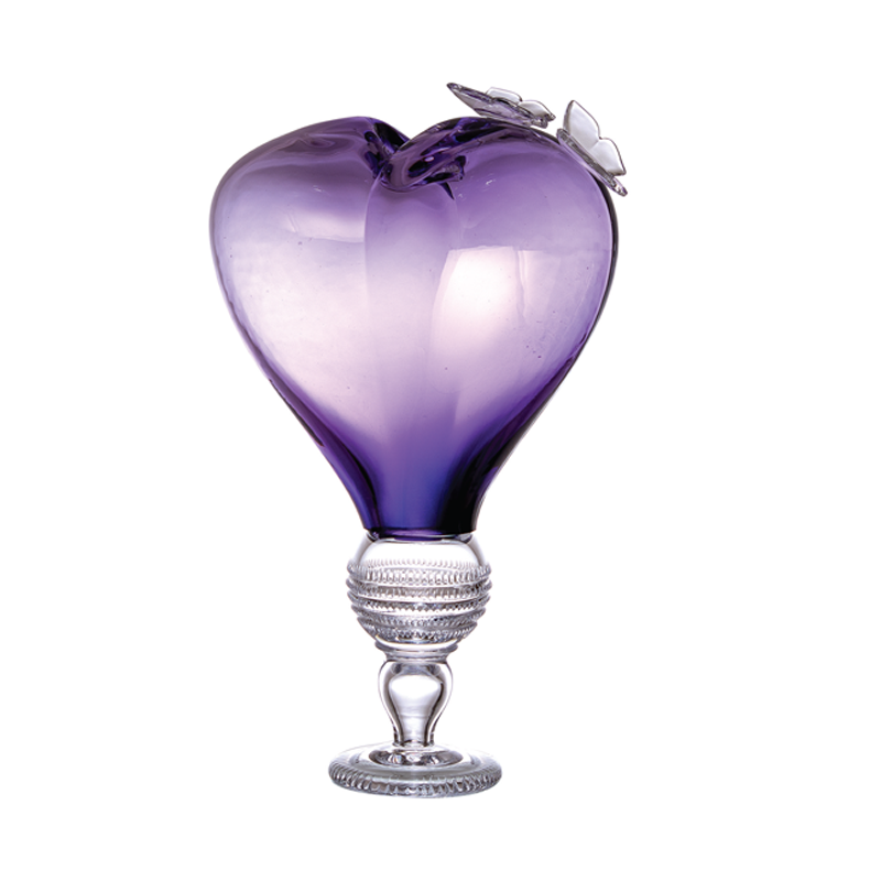ColleVilca Cuore cuore in cristallo multicolore con base 60 cm