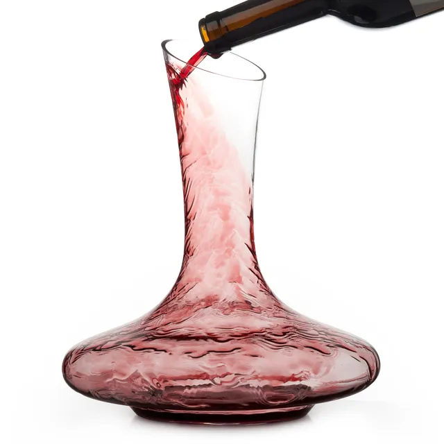Oak & Steel Decanter Vino Cristallo Set Aerazione